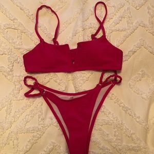 NWOT Hot Pink Bikini Set